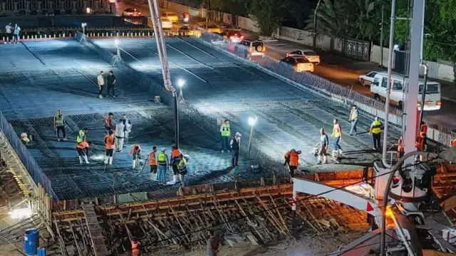 أمانة بغداد: المباشرة بصب منحدر الصعود والنزول في مجسر ساحة عنتر