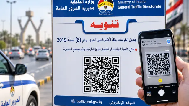 المرور العامة تتيح جدول الغرامات المرورية في العراق