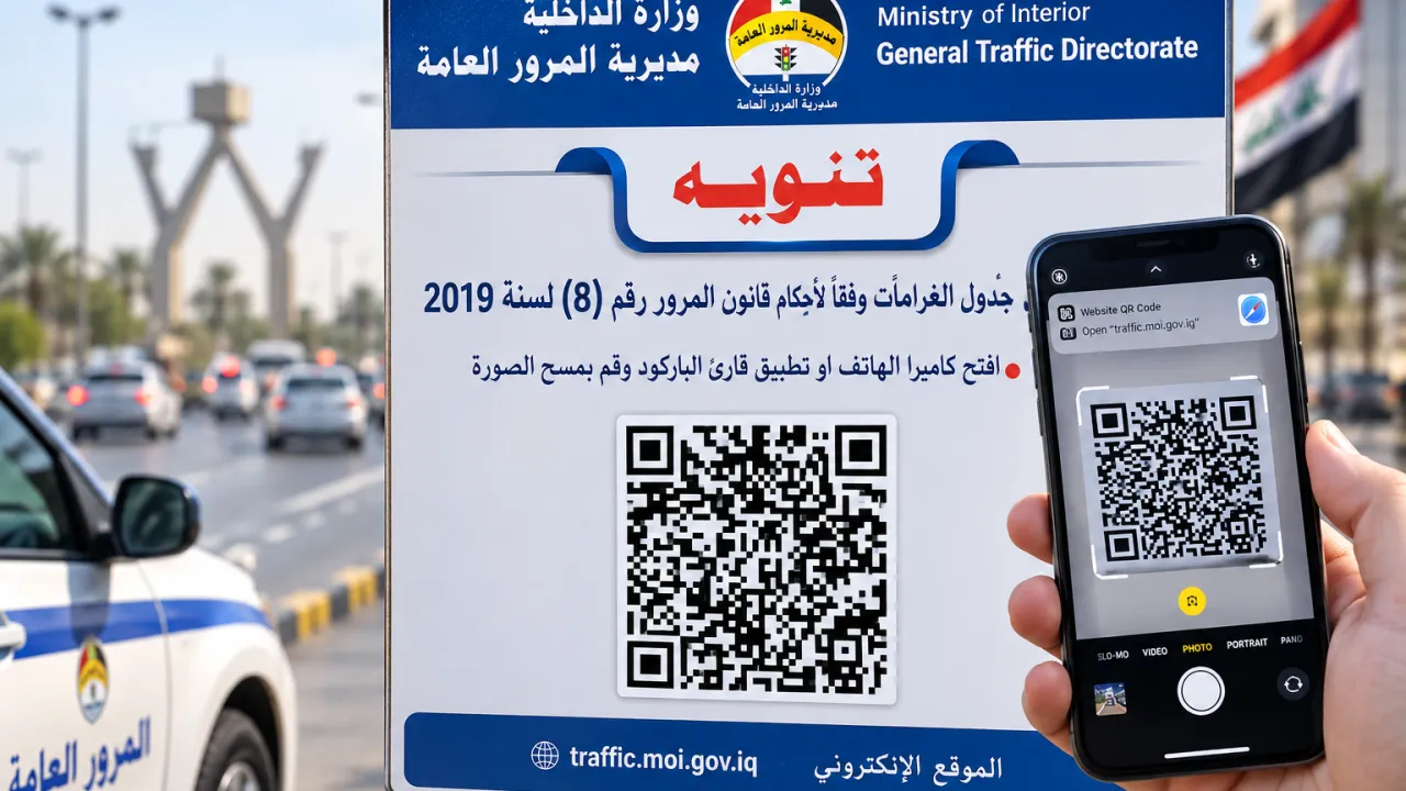 المرور العامة تتيح جدول الغرامات المرورية في العراق