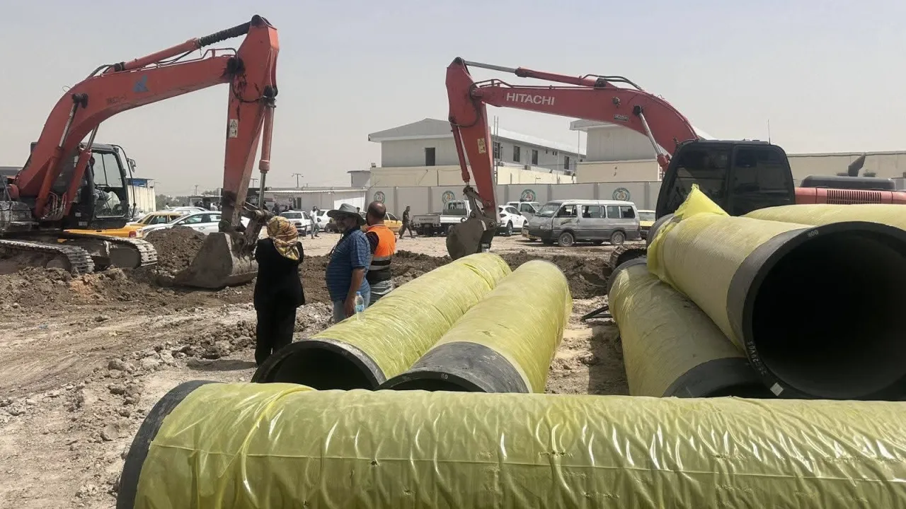 المديرية العامة للماء إنجاز أكثر من 77% من مشروع الخطوط الناقلة بالديوانية