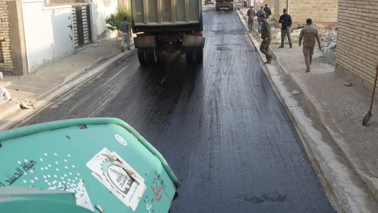 مدير الجهد الخدمي للحشد الشعبي  المباشرة بأعمال إكساء منطقتي طيبة والرشاد الاولى الأيام المقبلة