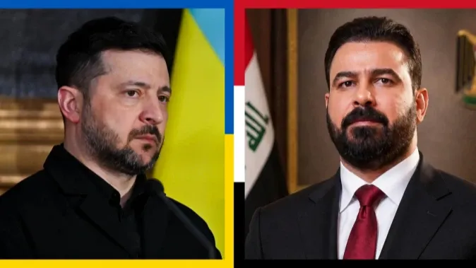 زيلينسكي يهنئ رئيس مجلس وزراء علي الزيدي بمناسبة العيد الوطني العراقي
