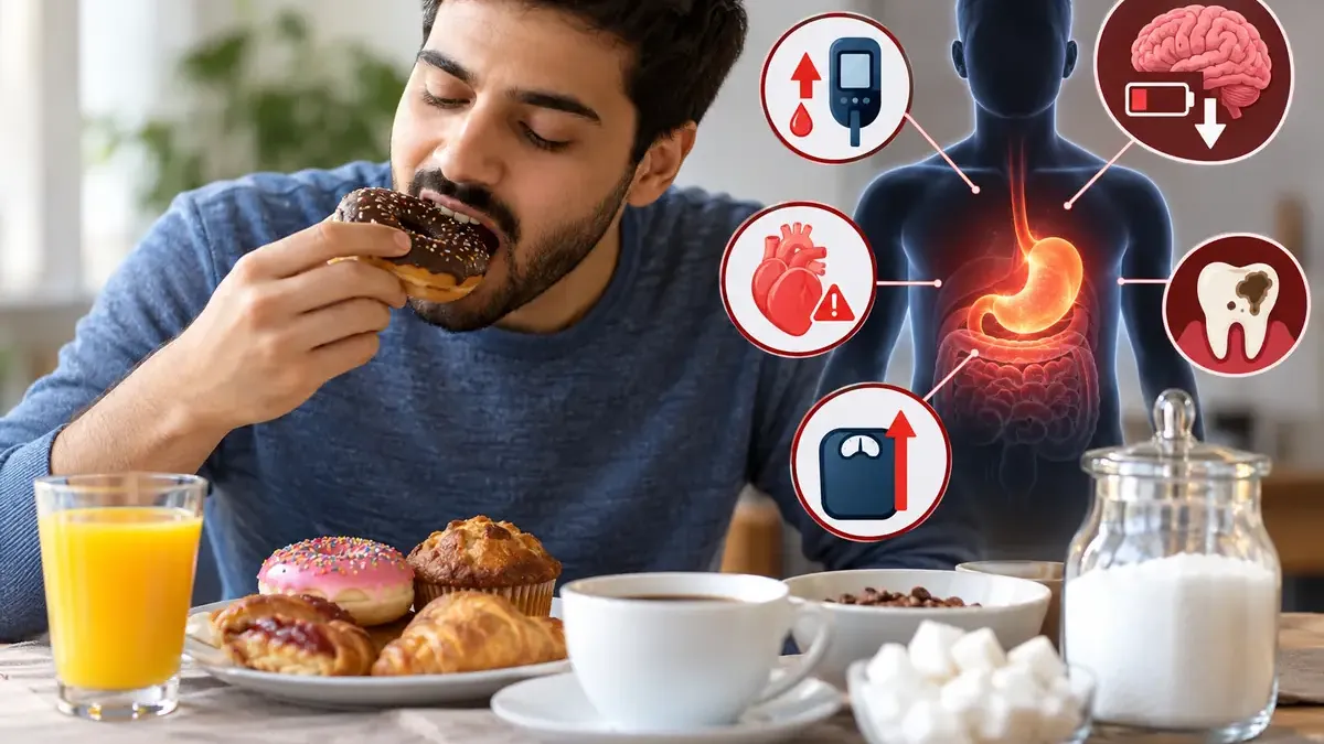 مخاطر تناول السكريات صباحاً.. 5 أضرار صحية وطرق الوقاية