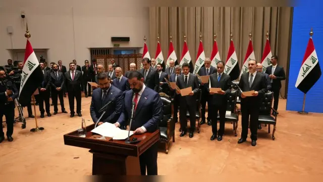 الزيدي يدعو الوزراء ونوابه الجدد إلى العمل بروح الفريق بعد اكتمال الكابينة