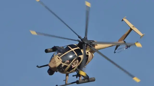 تحالف دعم الشرعية يعلن تحطم طائرة استطلاع AH-6i في نجران ومقتل ضابطين