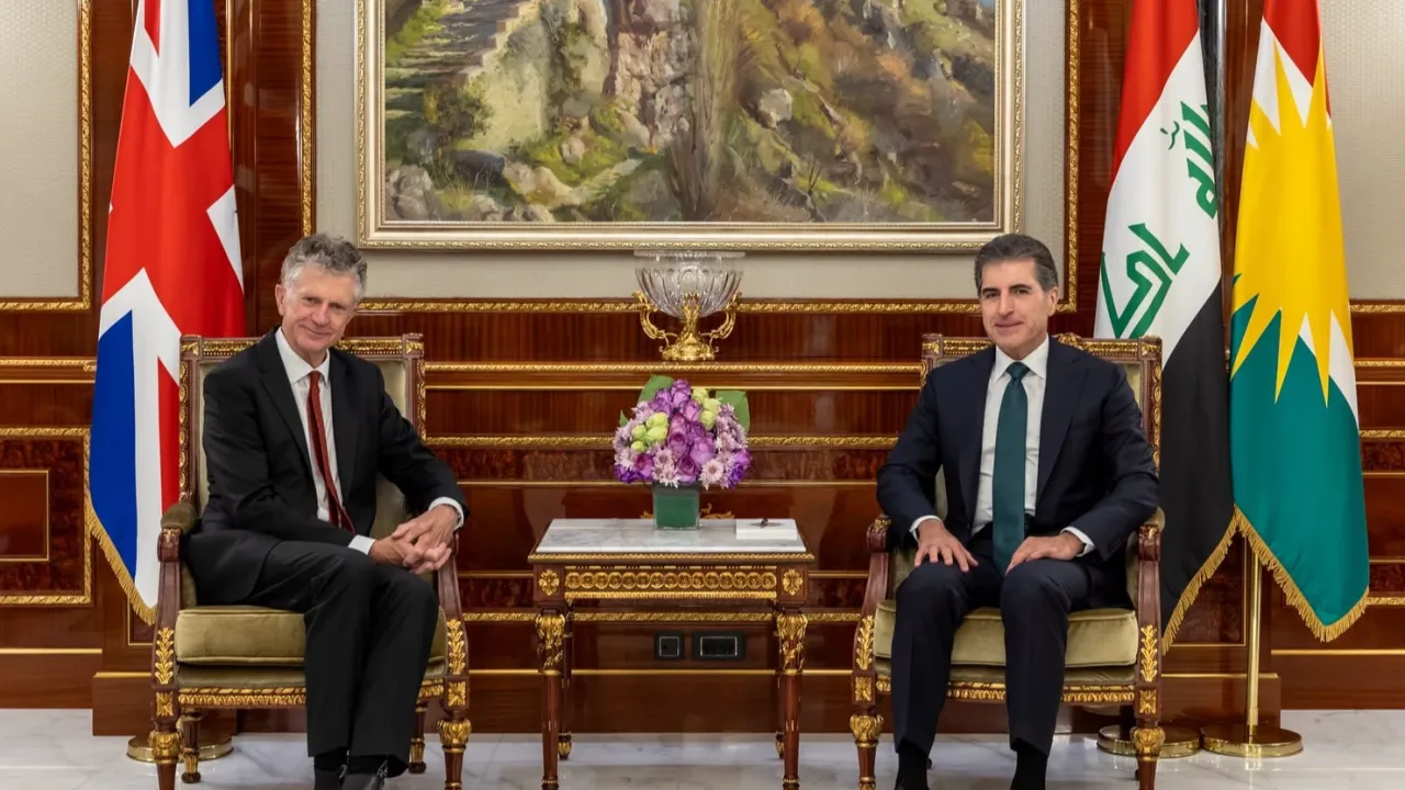 بارزاني وباول يبحثان تعزيز التعاون الأمني والعسكري بين أربيل وبريطانيا