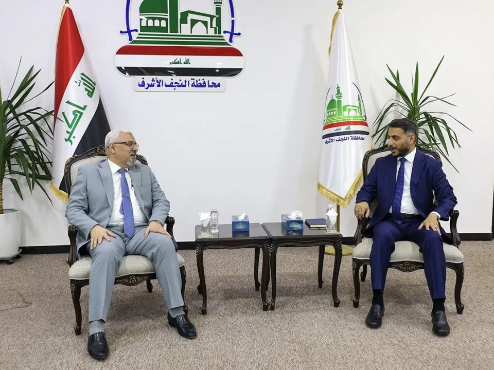 الحسني وكناوي يتفقان على دعم جامعات النجف وتعزيز التنسيق